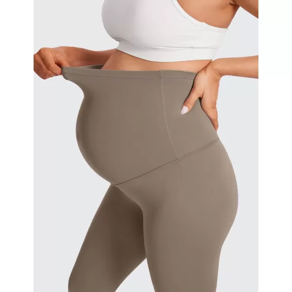 imageCRZ YOGA Womens Butterluxe Maternity Leggings Over The Belly 25quot  Buttery Soft Workout Activewear Yoga Pregnancy PantsNomad Grey