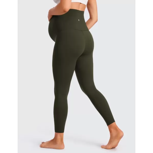 imageCRZ YOGA Womens Butterluxe Maternity Leggings Over The Belly 25quot  Buttery Soft Workout Activewear Yoga Pregnancy PantsOlive Green