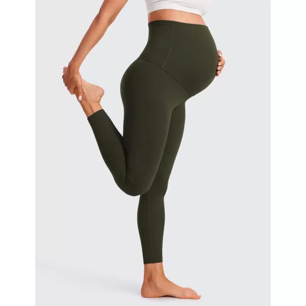 imageCRZ YOGA Womens Butterluxe Maternity Leggings Over The Belly 25quot  Buttery Soft Workout Activewear Yoga Pregnancy PantsOlive Green