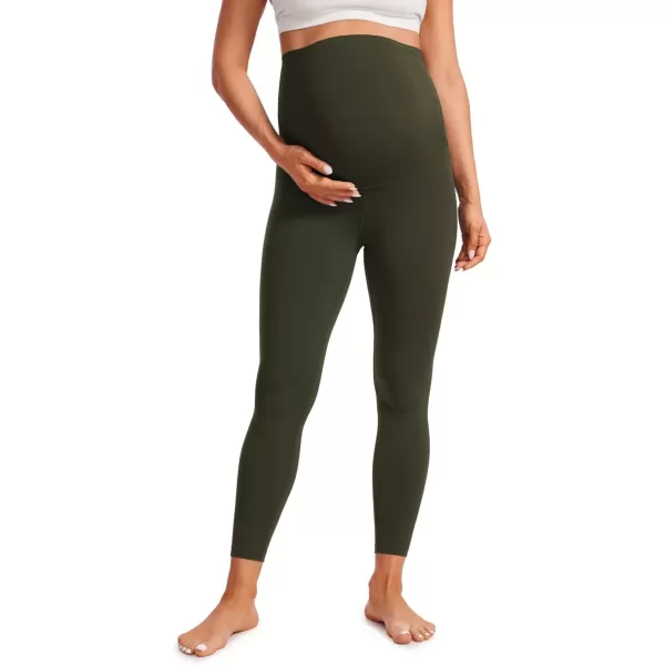 imageCRZ YOGA Womens Butterluxe Maternity Leggings Over The Belly 25quot  Buttery Soft Workout Activewear Yoga Pregnancy PantsOlive Green