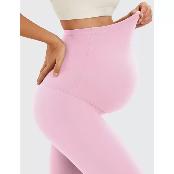 imageCRZ YOGA Womens Butterluxe Maternity Leggings Over The Belly 25quot  Buttery Soft Workout Activewear Yoga Pregnancy PantsPink Peony