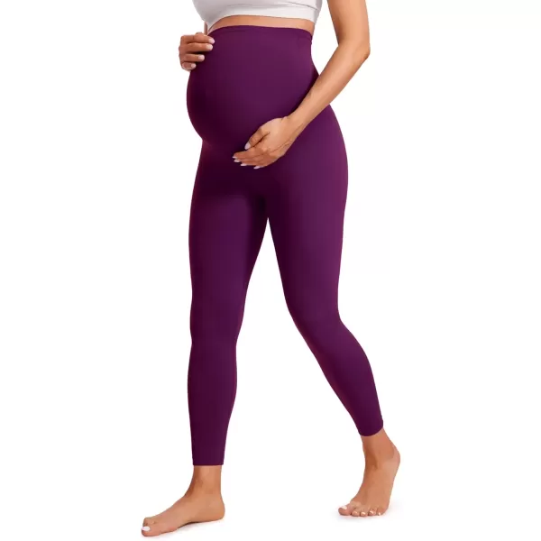 imageCRZ YOGA Womens Butterluxe Maternity Leggings Over The Belly 25quot  Buttery Soft Workout Activewear Yoga Pregnancy PantsPlum Magenta