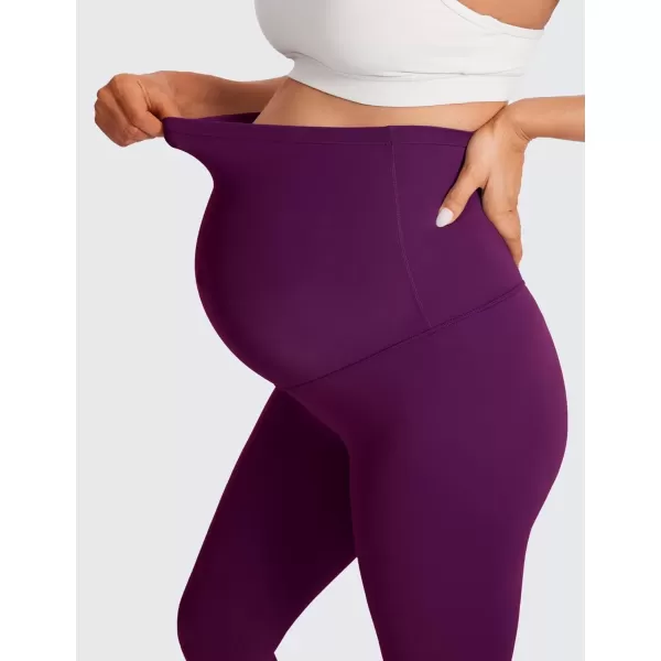 imageCRZ YOGA Womens Butterluxe Maternity Leggings Over The Belly 25quot  Buttery Soft Workout Activewear Yoga Pregnancy PantsPlum Magenta