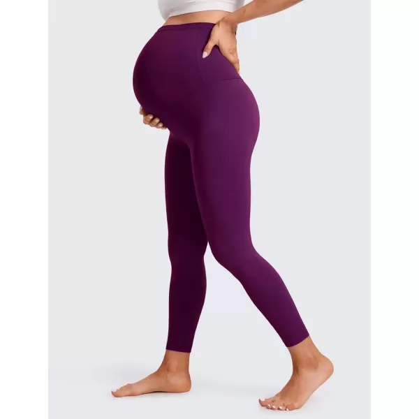 imageCRZ YOGA Womens Butterluxe Maternity Leggings Over The Belly 25quot  Buttery Soft Workout Activewear Yoga Pregnancy PantsPlum Magenta