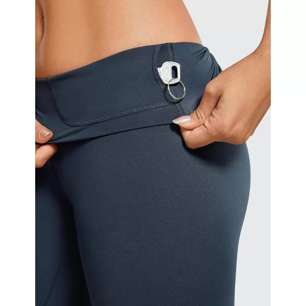imageCRZ YOGA Womens Naked Feeling Biker Shorts  8 Inches High Waisted Yoga Workout Gym Running Shorts SpandexTrue Navy