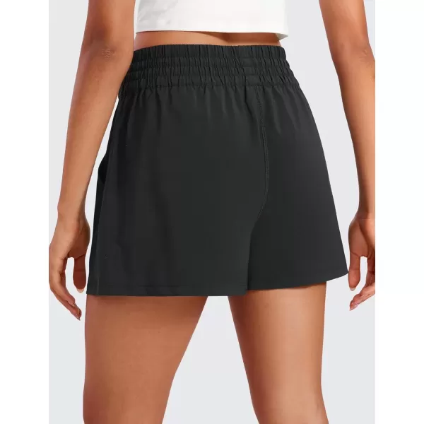 imageCRZ YOGA Womens Shorts Casual High Waisted Linerless Lounge Athletic Golf Shorts with Pockets WeightlessBlack