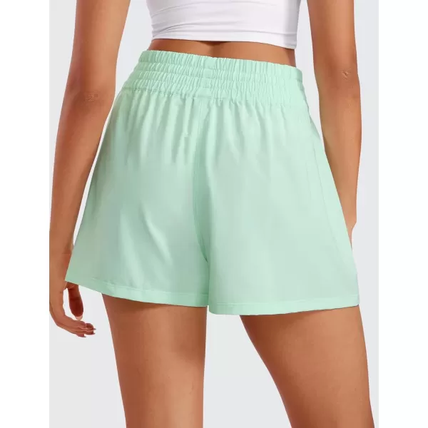 imageCRZ YOGA Womens Shorts Casual High Waisted Linerless Lounge Athletic Golf Shorts with Pockets WeightlessMint Moment