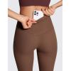 imageCRZ YOGA Womens Ribbed High Waist Flare Leggings 31quot  Bootcut Wide Leg Yoga Pants with Pocket Soft Casual Lounge ComfyCoffee Brown