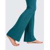 imageCRZ YOGA Womens Ribbed High Waist Flare Leggings 31quot  Bootcut Wide Leg Yoga Pants with Pocket Soft Casual Lounge ComfyGreen Jade