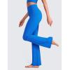 imageCRZ YOGA Womens Ribbed High Waist Flare Leggings 31quot  Bootcut Wide Leg Yoga Pants with Pocket Soft Casual Lounge ComfySparkle Blue