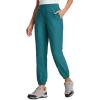 imageCRZ YOGA Fleece Lined Joggers for Women Thermal Water Resistant Ski Hiking Workout Travel Casual Pants Sweatpants Warm PocketGreen Jade