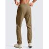 imageCRZ YOGA Athletic Joggers for Men  29quot31quot Lightweight Running Training Pants with Zip Pockets and Ankle ZippersArtifact Brown