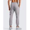 imageCRZ YOGA Athletic Joggers for Men  29quot31quot Lightweight Running Training Pants with Zip Pockets and Ankle ZippersDark Chrome