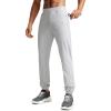 imageCRZ YOGA Athletic Joggers for Men  29quot31quot Lightweight Running Training Pants with Zip Pockets and Ankle ZippersPlatinum Grey