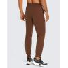 imageCRZ YOGA Athletic Joggers for Men 29quot31quot Lightweight Water Resistant Outdoor Workout Pants with Zip PocketsDark Brown