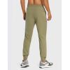 imageCRZ YOGA Athletic Joggers for Men 29quot31quot Lightweight Water Resistant Outdoor Workout Pants with Zip PocketsMoss Green