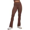 imageCRZ YOGA Butterluxe High Waist Mini Flared Leggings for Women 30quot  315quot  Bootcut Yoga Pants with Pocket Casual LoungeCoffee Brown