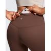 imageCRZ YOGA Butterluxe High Waist Mini Flared Leggings for Women 30quot  315quot  Bootcut Yoga Pants with Pocket Casual LoungeCoffee Brown