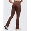 imageCRZ YOGA Butterluxe High Waist Mini Flared Leggings for Women 30quot  315quot  Bootcut Yoga Pants with Pocket Casual LoungeCoffee Brown