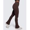 imageCRZ YOGA Butterluxe High Waist Mini Flared Leggings for Women 30quot  315quot  Bootcut Yoga Pants with Pocket Casual LoungeHot Fudge Brown