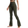 imageCRZ YOGA Butterluxe High Waist Mini Flared Leggings for Women 30quot  315quot  Bootcut Yoga Pants with Pocket Casual LoungeOlive Green