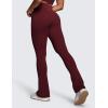 imageCRZ YOGA Butterluxe High Waist Mini Flared Leggings for Women 30quot  315quot  Bootcut Yoga Pants with Pocket Casual LoungeRed Merlot