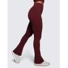 imageCRZ YOGA Butterluxe High Waist Mini Flared Leggings for Women 30quot  315quot  Bootcut Yoga Pants with Pocket Casual LoungeRed Merlot