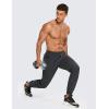 imageCRZ YOGA Mens 4Way Stretch Comfy Athletic Pants  28quot Track Hiking Golf Gym Workout Joggers Work PantsInk Gray