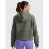 imageCRZ YOGA Womens Fleece Lined Full Zip Hoodies Jacket Oversized Long Sleeve Casual Workout Hooded Sweatshirt with Thumb HolesLight Army Green