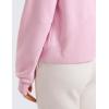 imageCRZ YOGA Womens Fleece Lined Full Zip Hoodies Jacket Oversized Long Sleeve Casual Workout Hooded Sweatshirt with Thumb HolesPink Peony