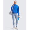 imageCRZ YOGA Womens Fleece Lined Full Zip Hoodies Jacket Oversized Long Sleeve Casual Workout Hooded Sweatshirt with Thumb HolesSparkle Blue
