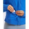 imageCRZ YOGA Womens Fleece Lined Full Zip Hoodies Jacket Oversized Long Sleeve Casual Workout Hooded Sweatshirt with Thumb HolesSparkle Blue