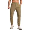 imageCRZ YOGA Athletic Joggers for Men  29quot31quot Lightweight Running Training Pants with Zip Pockets and Ankle ZippersArtifact Brown