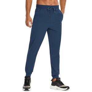 imageCRZ YOGA Athletic Joggers for Men 29quot31quot Lightweight Water Resistant Outdoor Workout Pants with Zip PocketsElectric Blue