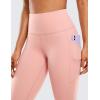 imageCRZ YOGA Womens Brushed Naked Feeling Workout Leggings 25quot  High Waisted Gym Athletic Tummy Control Yoga Pants with PocketsPink Puff