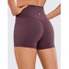 imageCRZ YOGA Womens Naked Feeling Biker Shorts  3 Inches High Waisted Yoga Workout Running Spandex ShortsArctic Plum