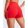 imageCRZ YOGA Womens Naked Feeling Biker Shorts  3 Inches High Waisted Yoga Workout Running Spandex ShortsDeep Red