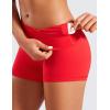 imageCRZ YOGA Womens Naked Feeling Biker Shorts  3 Inches High Waisted Yoga Workout Running Spandex ShortsDeep Red