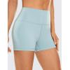 imageCRZ YOGA Womens Naked Feeling Biker Shorts  3 Inches High Waisted Yoga Workout Running Spandex ShortsLight Grayish Blue