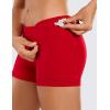 imageCRZ YOGA Womens Naked Feeling Biker Shorts  3 Inches High Waisted Yoga Workout Running Spandex ShortsRed Chili