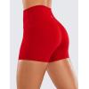 imageCRZ YOGA Womens Naked Feeling Biker Shorts  3 Inches High Waisted Yoga Workout Running Spandex ShortsRed Chili