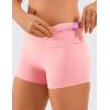 imageCRZ YOGA Womens Naked Feeling Biker Shorts  3 Inches High Waisted Yoga Workout Running Spandex ShortsThe Heartbeat Pink