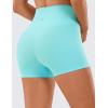 imageCRZ YOGA Womens Naked Feeling Biker Shorts  3 Inches High Waisted Yoga Workout Running Spandex ShortsTurquoise