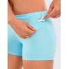 imageCRZ YOGA Womens Naked Feeling Biker Shorts  4 Inches High Waist Yoga Workout Running Gym Spandex ShortsHydra Blue
