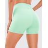 imageCRZ YOGA Womens Naked Feeling Biker Shorts  4 Inches High Waist Yoga Workout Running Gym Spandex ShortsMint Moment