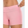 imageCRZ YOGA Womens Naked Feeling Biker Shorts  4 Inches High Waist Yoga Workout Running Gym Spandex ShortsThe Heartbeat Pink