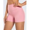 imageCRZ YOGA Womens Naked Feeling Biker Shorts  4 Inches High Waist Yoga Workout Running Gym Spandex ShortsThe Heartbeat Pink