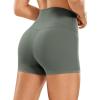 imageCRZ YOGA Womens Naked Feeling Biker Shorts  3 Inches High Waisted Yoga Workout Running Spandex ShortsGrey Sage