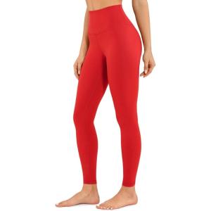 imageCRZ YOGA Air Feeling High Waisted Leggings for Women 28  Warm Thick Workout Leggings Buttery Soft Yoga Pants LoungeDeep Red