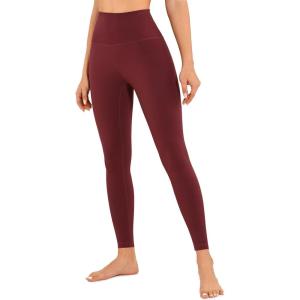 imageCRZ YOGA Air Feeling High Waisted Leggings for Women 28  Warm Thick Workout Leggings Buttery Soft Yoga Pants LoungeNoctilucence Red